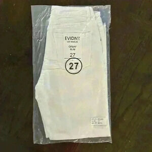 EVIDNT LA Orsay Slim White Jeans. Size 27